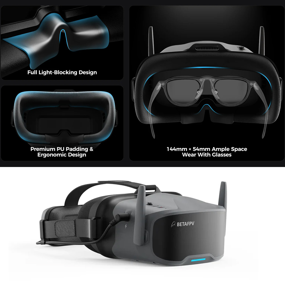 نظارات BETAFPV VR04 FPV الاحتر - مراجعة Goggles Fpv وسعره