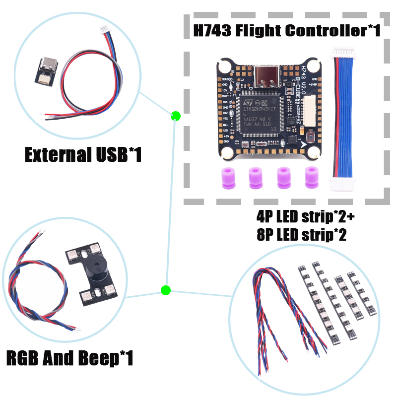 RCtoSky F4V3S PLUS F722 F745 H - مراجعة F722 Flight Controller وسعره