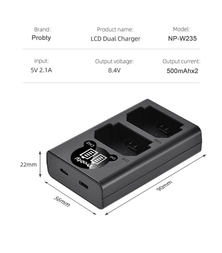 2200mAh NP-W235 NP W235 بطارية - مراجعة Drone وسعره