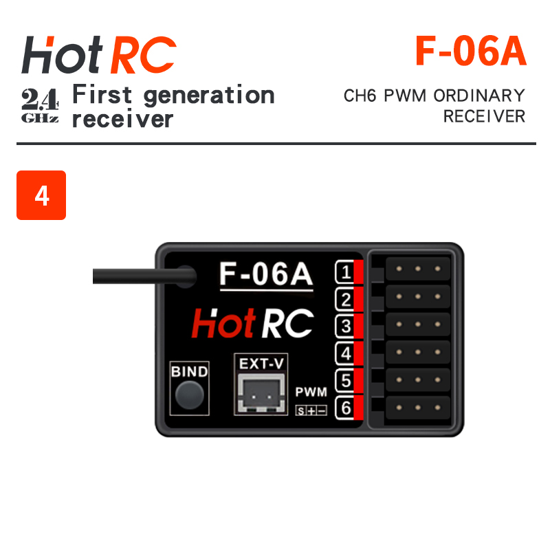HOTRC 2.4Ghz استقبال F-01A F-1 - مراجعة Radio Transmitter 2.4Ghz وسعره